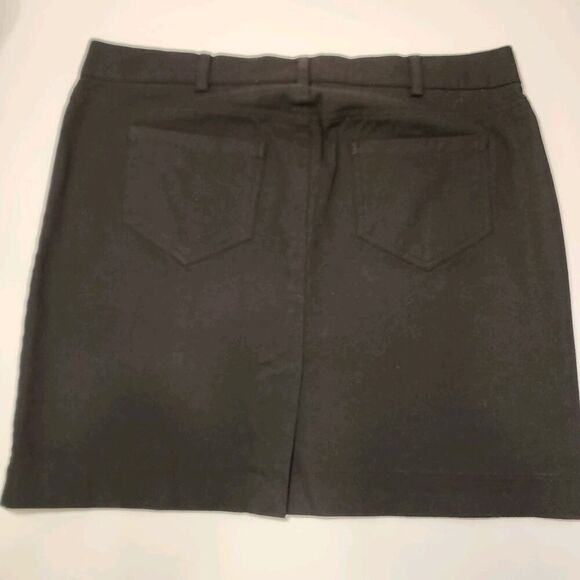 Slacks & Co Maternity Stretch Denim Mini Skirt Womens 12 Black - Picture 2 of 2
